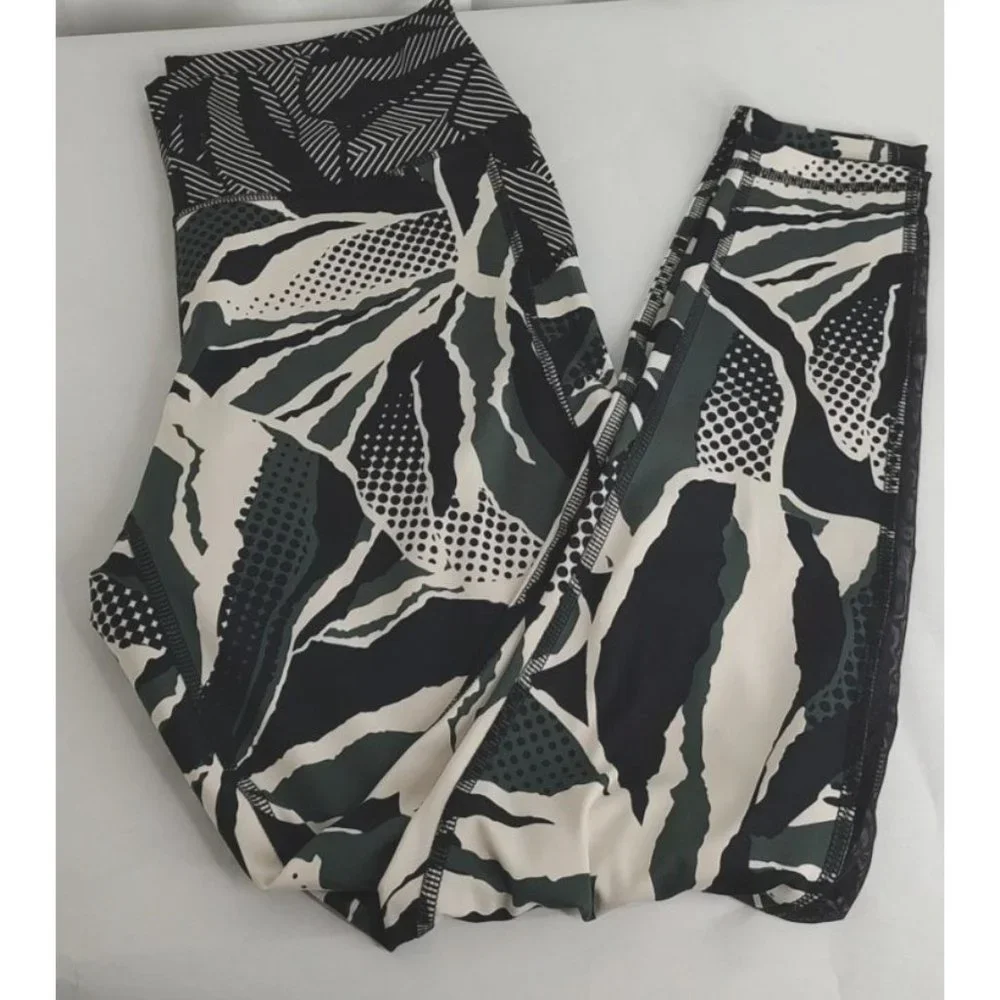 Adidas Leggings M High Rise 7/8 Believe This Green Black Mesh - Picture 6 of 15